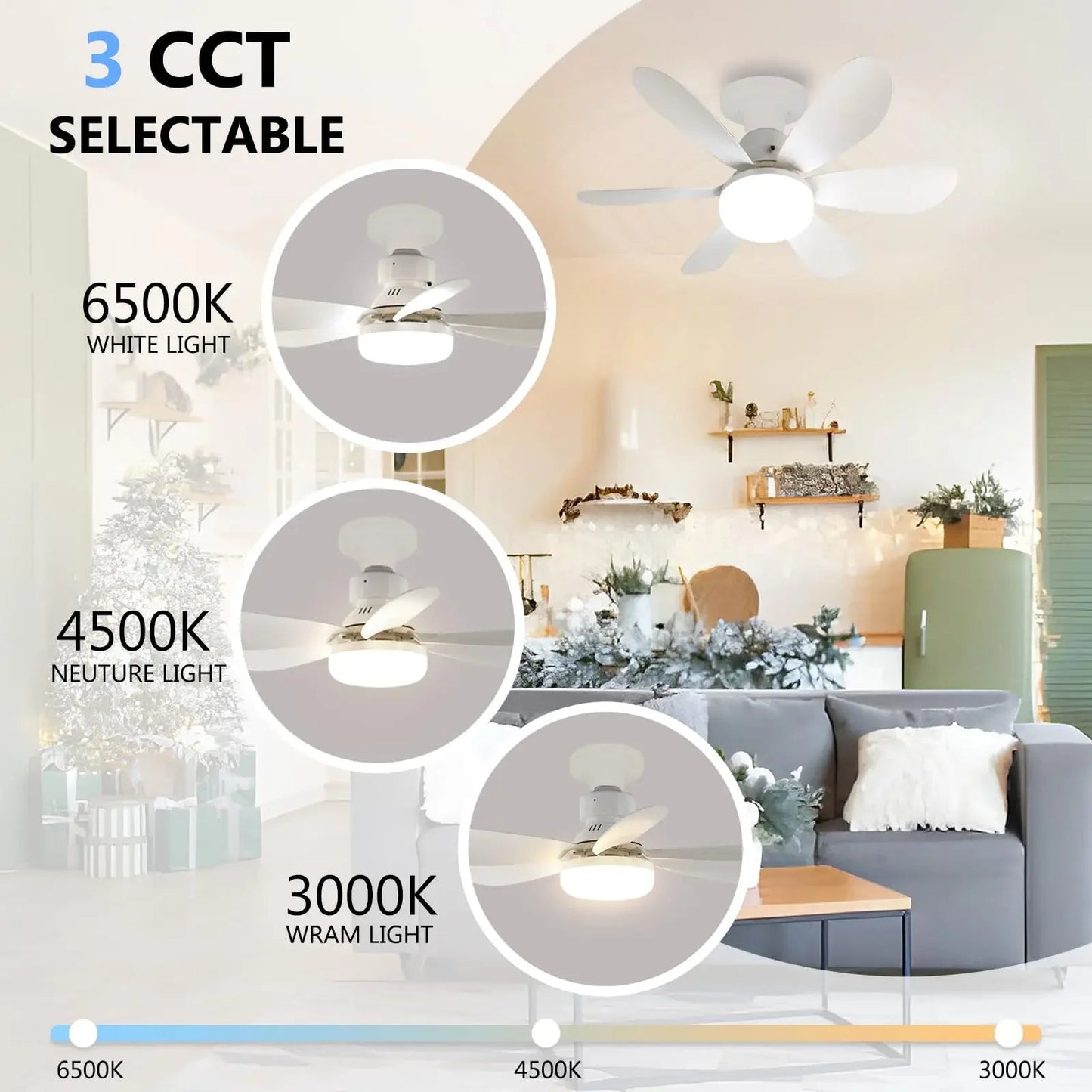 ZephyrAir™ Portable ceiling fan and light 2 in 1