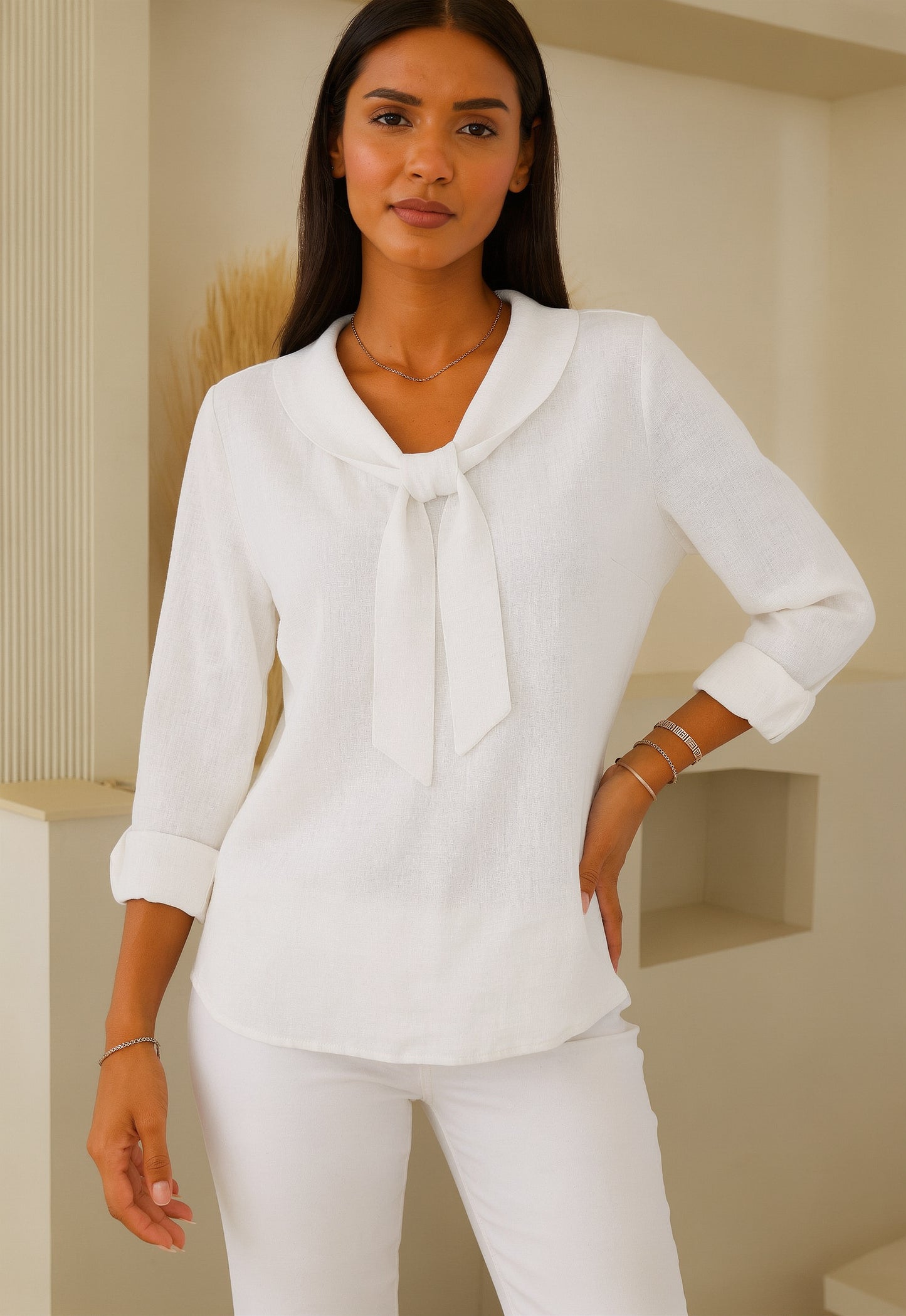 Ilaria Costa™ Breathable Cotton Linen Casual Top