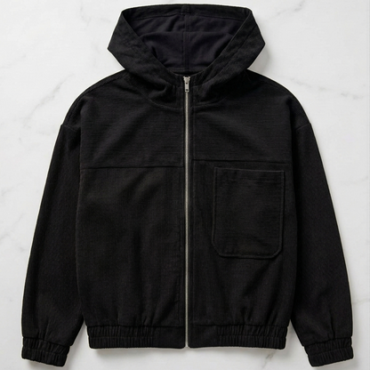 Adele Mariani™ Zip-Up Corduroy Hooded Jacket