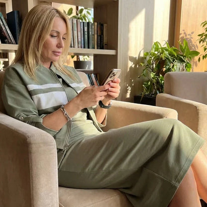 Adriana Abbondanza™ Cozy Sweatsuit Dress Set for Effortless Style