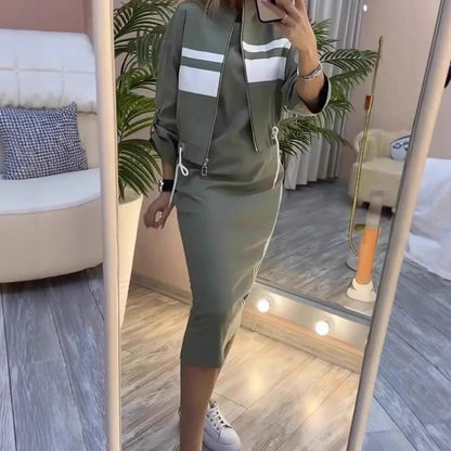 Adriana Abbondanza™ Cozy Sweatsuit Dress Set for Effortless Style