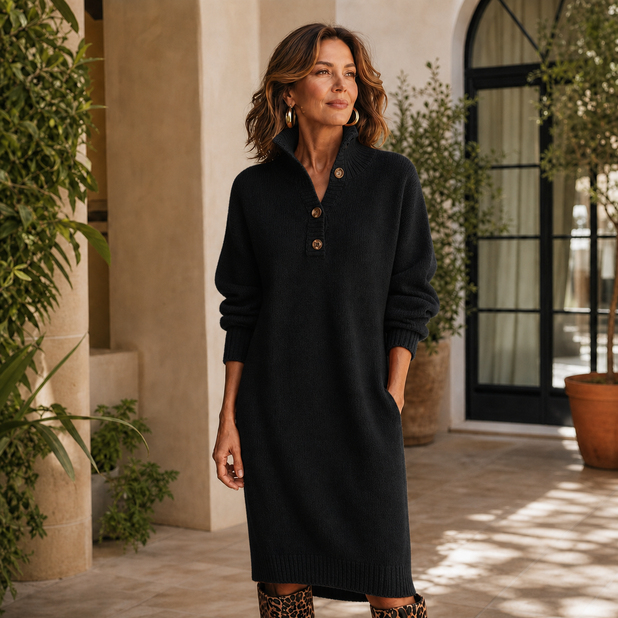 Adriana Agnelli™ Elegant Everyday Dress for Effortless Comfort
