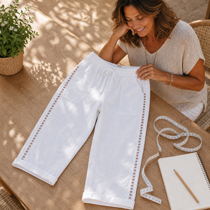 Adriana Gabba™ Lace Cutout Capri Pants for Summer Comfort