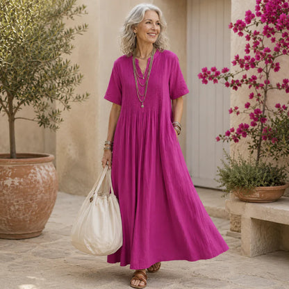 Adriana Palombo™ Breathable Casual Dress for Effortless Summer Style