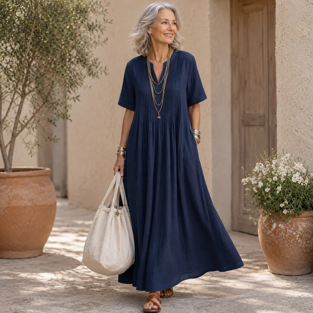 Adriana Palombo™ Breathable Casual Dress for Effortless Summer Style