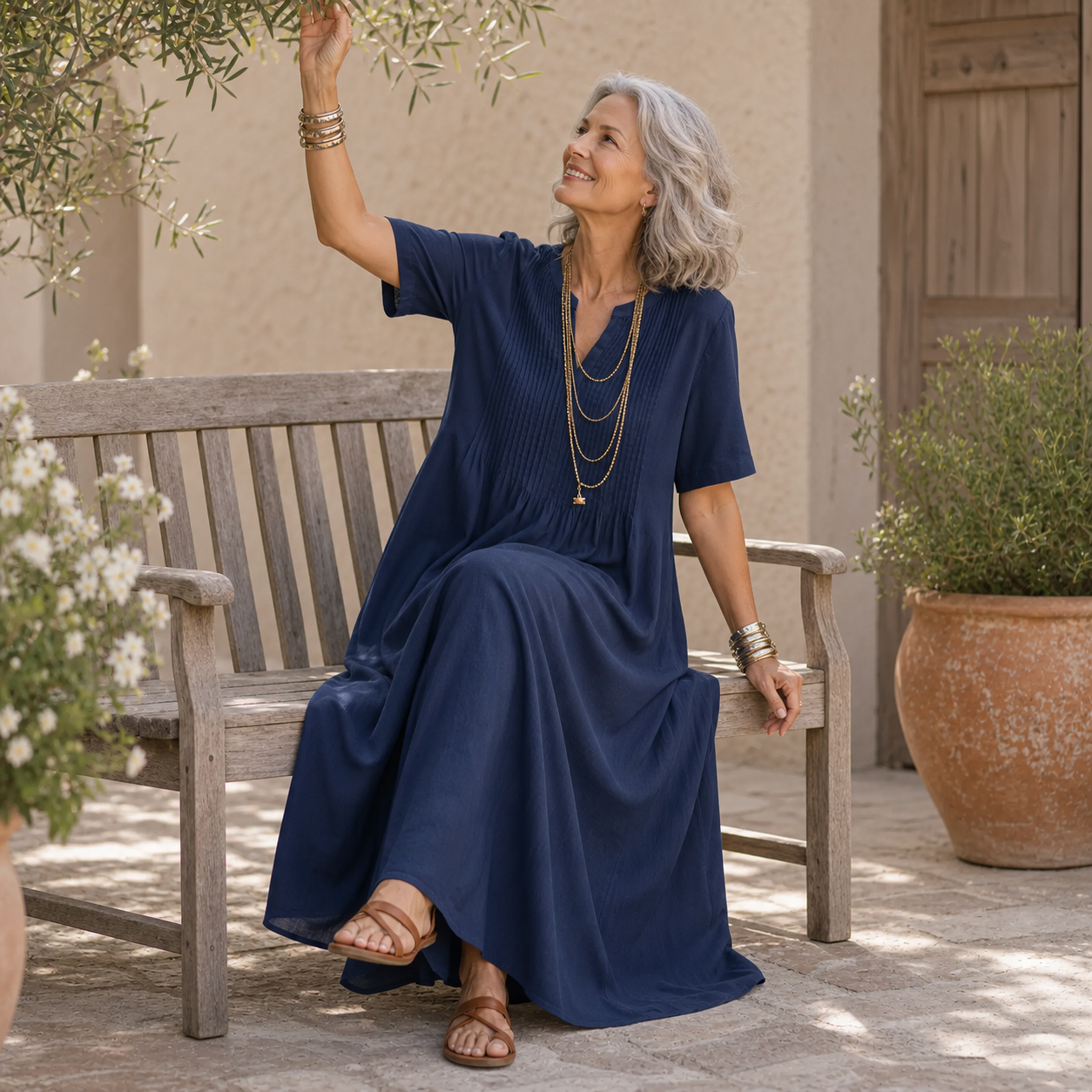 Adriana Palombo™ Breathable Casual Dress for Effortless Summer Style