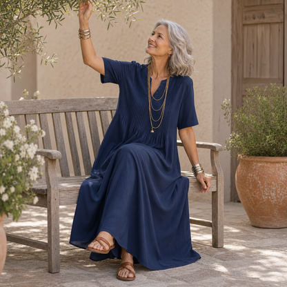 Adriana Palombo™ Breathable Casual Dress for Effortless Summer Style
