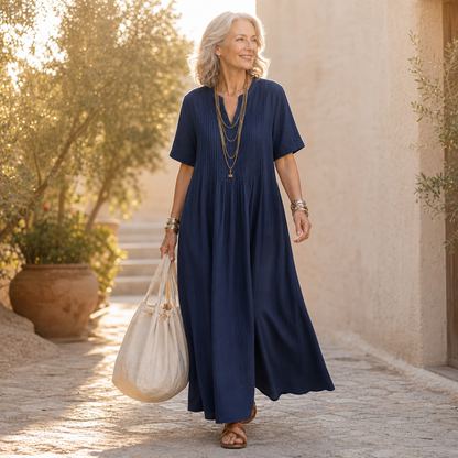 Adriana Palombo™ Breathable Casual Dress for Effortless Summer Style