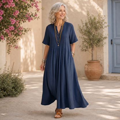 Adriana Palombo™ Breathable Casual Dress for Effortless Summer Style