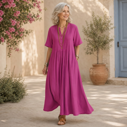 Adriana Palombo™ Breathable Casual Dress for Effortless Summer Style