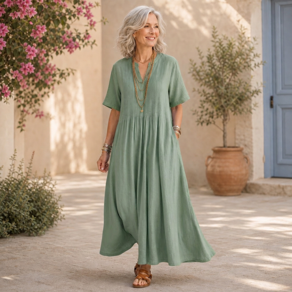 Adriana Palombo™ Breathable Casual Dress for Effortless Summer Style