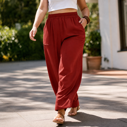 Adriana Turchi™ Comfortable Wide-Leg Trousers with Flattering Fit