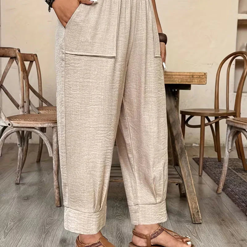 Adriana Turchi™ Comfortable Wide-Leg Trousers with Flattering Fit