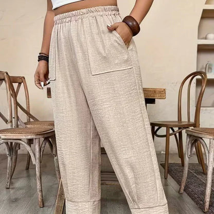 Adriana Turchi™ Comfortable Wide-Leg Trousers with Flattering Fit