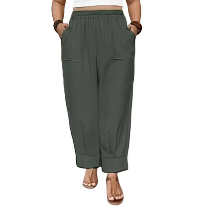 Adriana Turchi™ Comfortable Wide-Leg Trousers with Flattering Fit
