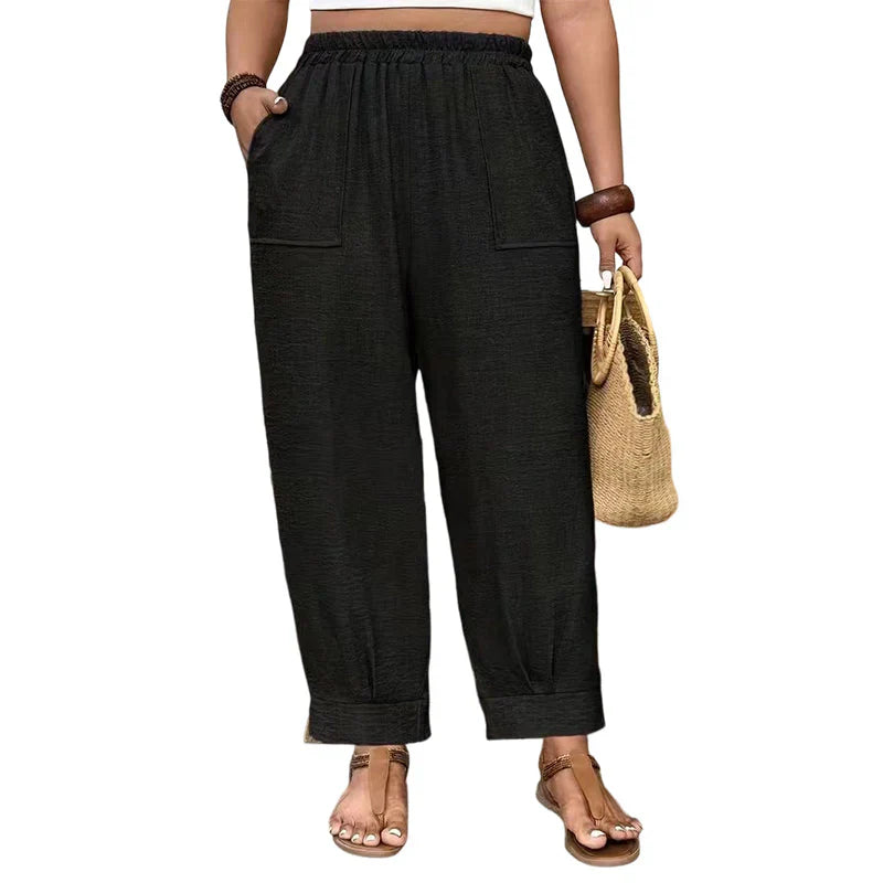 Adriana Turchi™ Comfortable Wide-Leg Trousers with Flattering Fit
