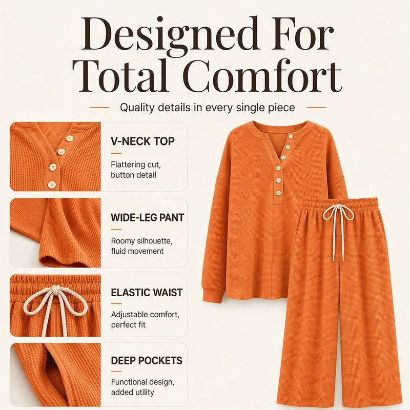 Agata Baldovini™ Cozy Waffle Lounge Set
