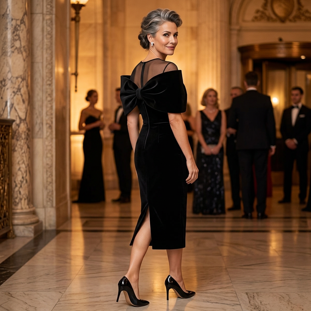 Agata Barbieri™ Flattering Black Dress for Effortless Glamour
