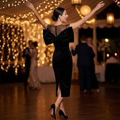 Agata Barbieri™ Flattering Black Dress for Effortless Glamour