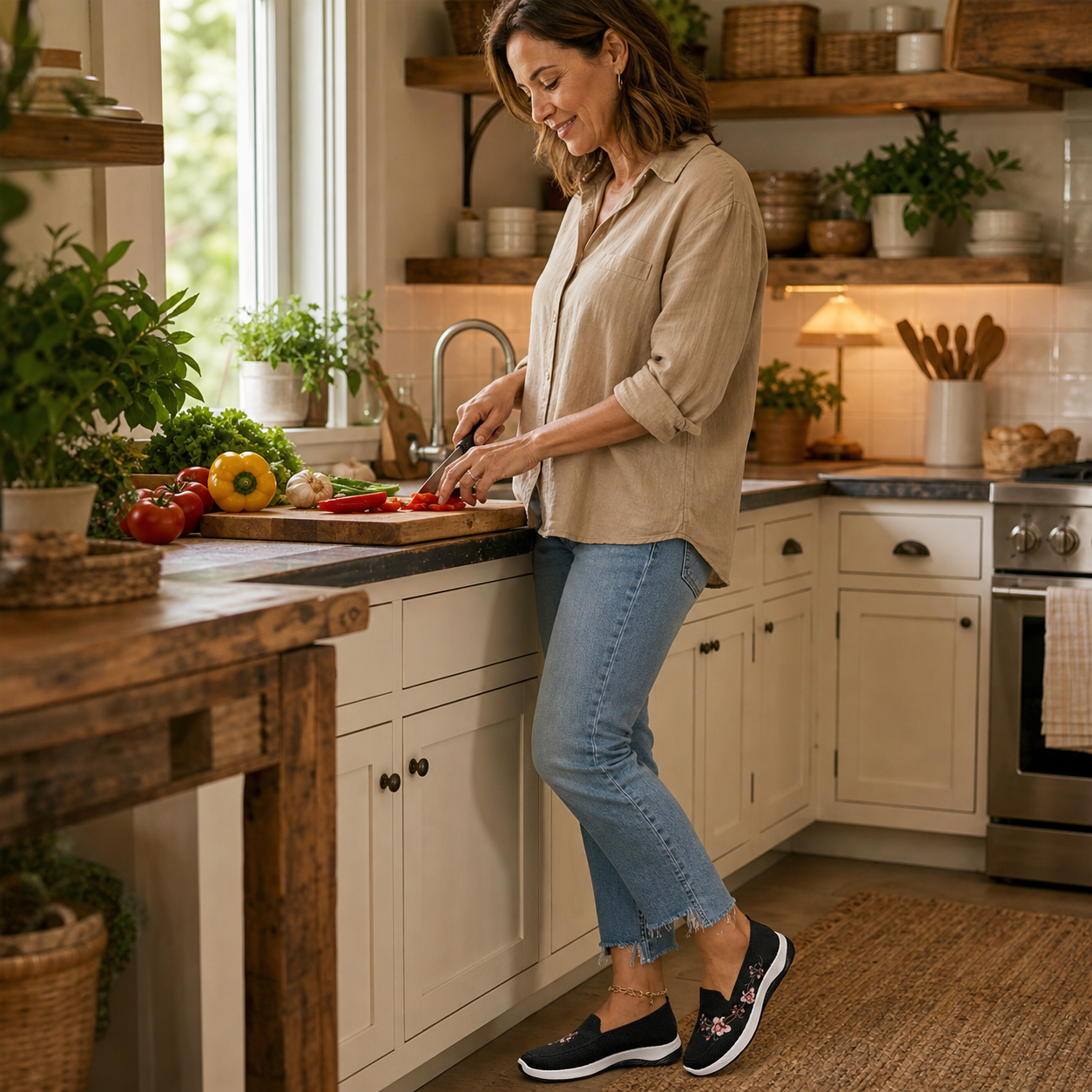 Agata Della Valle™ Breathable Floral Shoes for All-Day Comfort