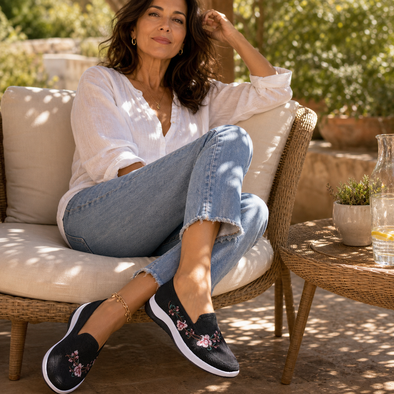 Agata Della Valle™ Breathable Floral Shoes for All-Day Comfort
