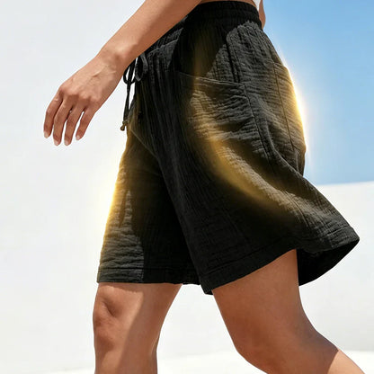 Agata Gaetani™ Breathable Elastic Waist Shorts for Women