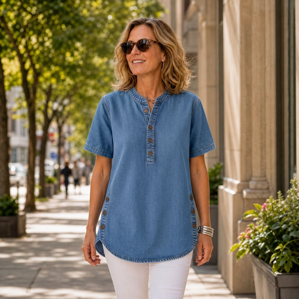 Agata Pietrosanti™ Light V-Neck Tunic for Effortless Comfort