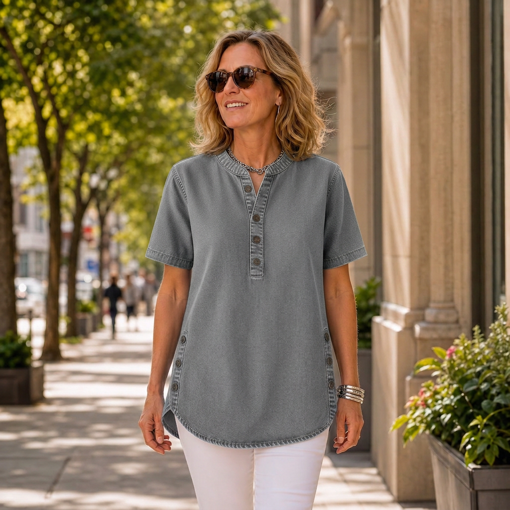 Agata Pietrosanti™ Light V-Neck Tunic for Effortless Comfort
