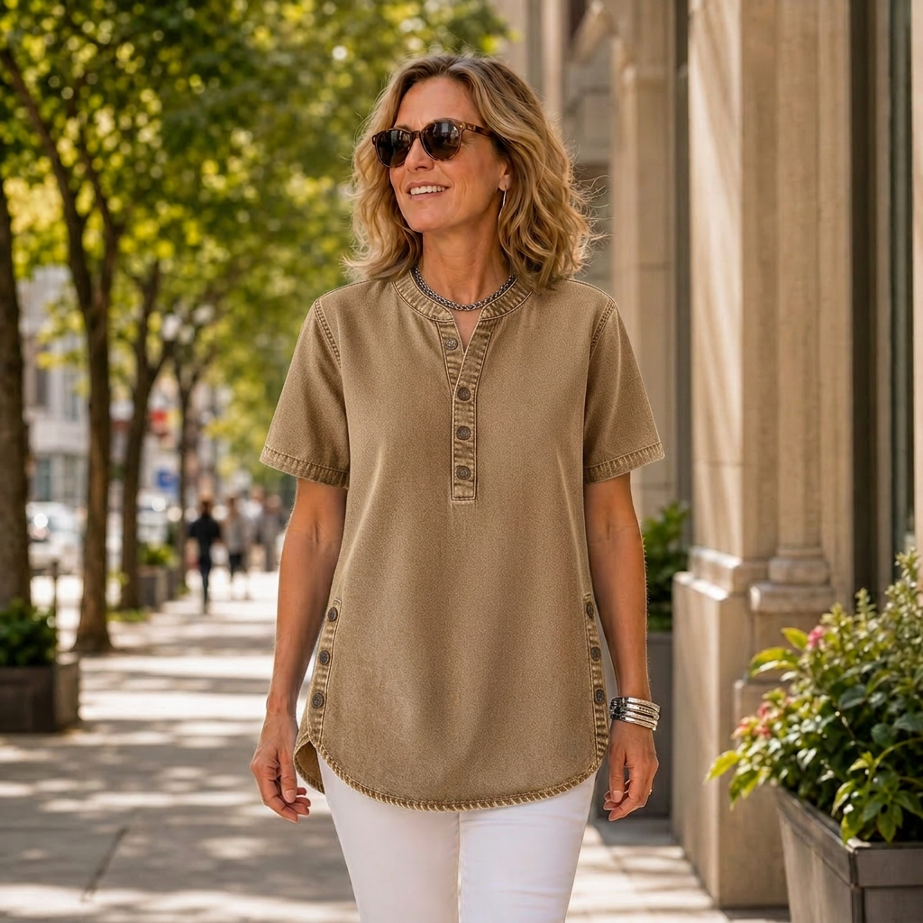 Agata Pietrosanti™ Light V-Neck Tunic for Effortless Comfort