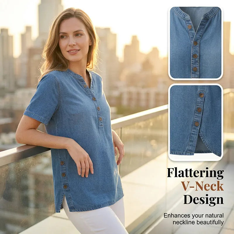 Agata Pietrosanti™ Light V-Neck Tunic for Effortless Comfort