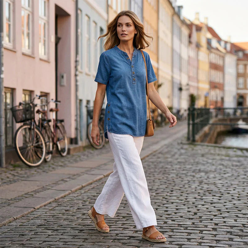 Agata Pietrosanti™ Light V-Neck Tunic for Effortless Comfort