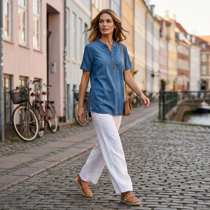 Agata Pietrosanti™ Light V-Neck Tunic for Effortless Comfort