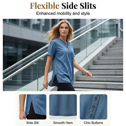 Agata Pietrosanti™ Light V-Neck Tunic for Effortless Comfort