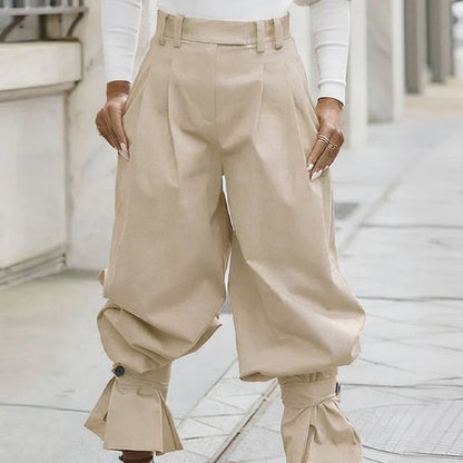 Agata Savorani™ Pleated Wide Leg Pants for Effortless Style