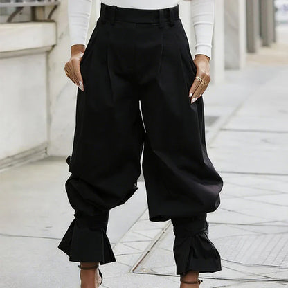 Agata Savorani™ Pleated Wide Leg Pants for Effortless Style