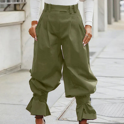 Agata Savorani™ Pleated Wide Leg Pants for Effortless Style