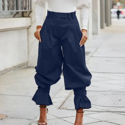 Agata Savorani™ Pleated Wide Leg Pants for Effortless Style