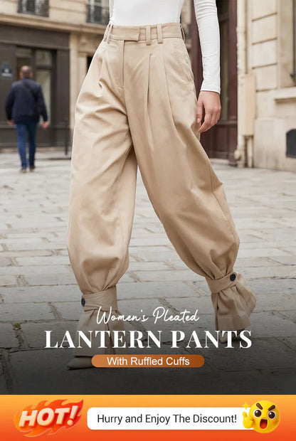 Agata Savorani™ Pleated Wide Leg Pants for Effortless Style