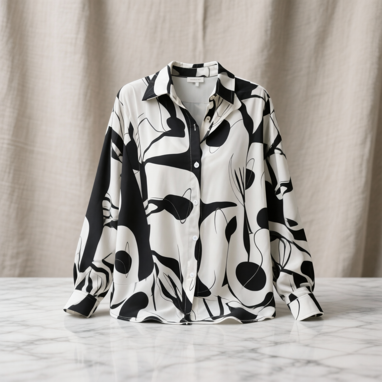 Agnese Abbondanza™ Breathable Artistic Print Loose Shirt