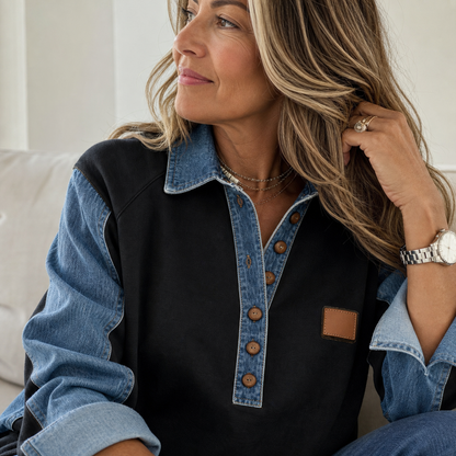 Agnese Bonarrigo™ Elegant Patchwork Lapel Jacket