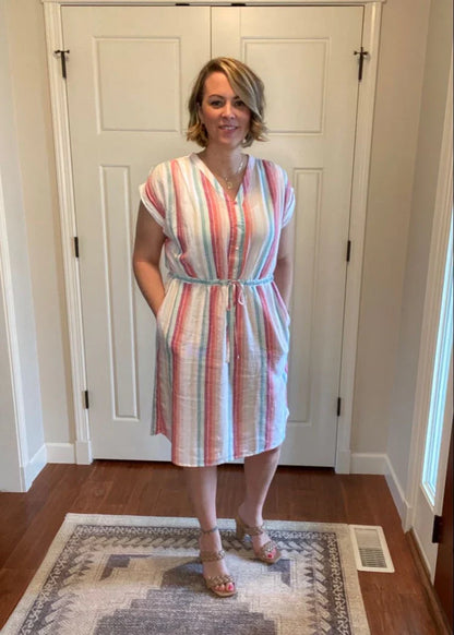 Agnese Lambruschini™ Elegant Midi Dress for Effortless Style