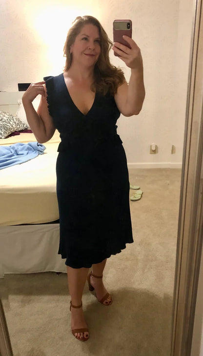 Agnese Lambruschini™ Elegant Midi Dress for Effortless Style