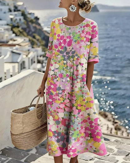 Agnese Lambruschini™ Elegant Midi Dress for Effortless Style