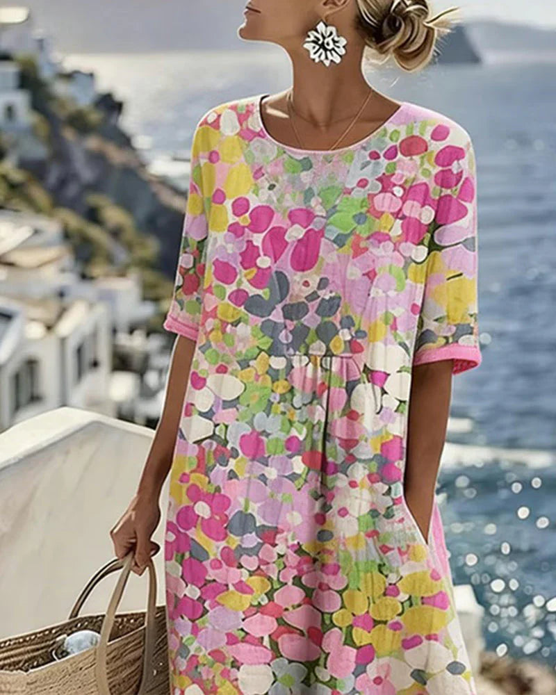 Agnese Lambruschini™ Elegant Midi Dress for Effortless Style