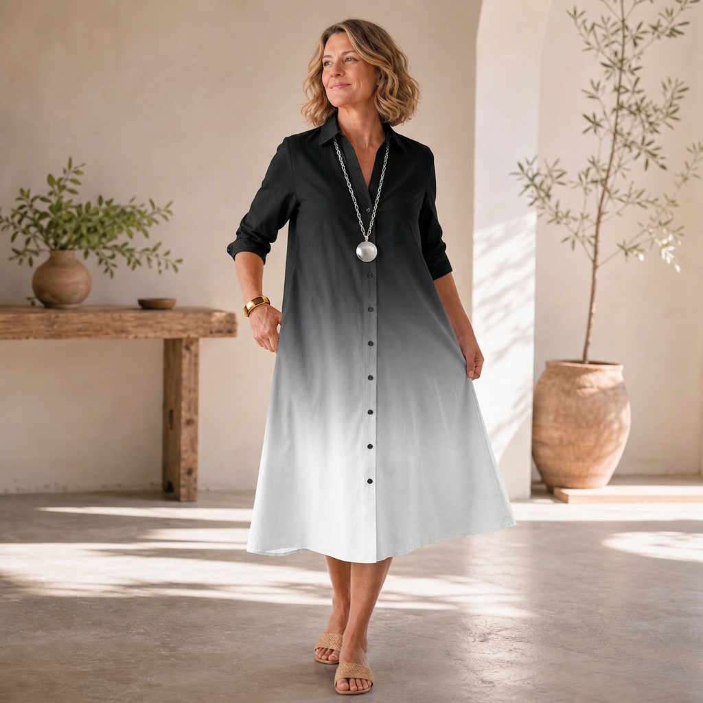 Agnese Lambruschini™ Elegant Midi Dress for Effortless Style