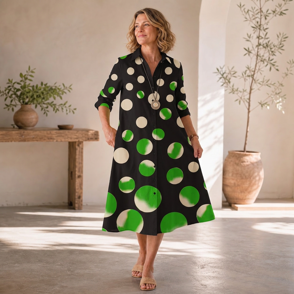 Agnese Lambruschini™ Elegant Midi Dress for Effortless Style