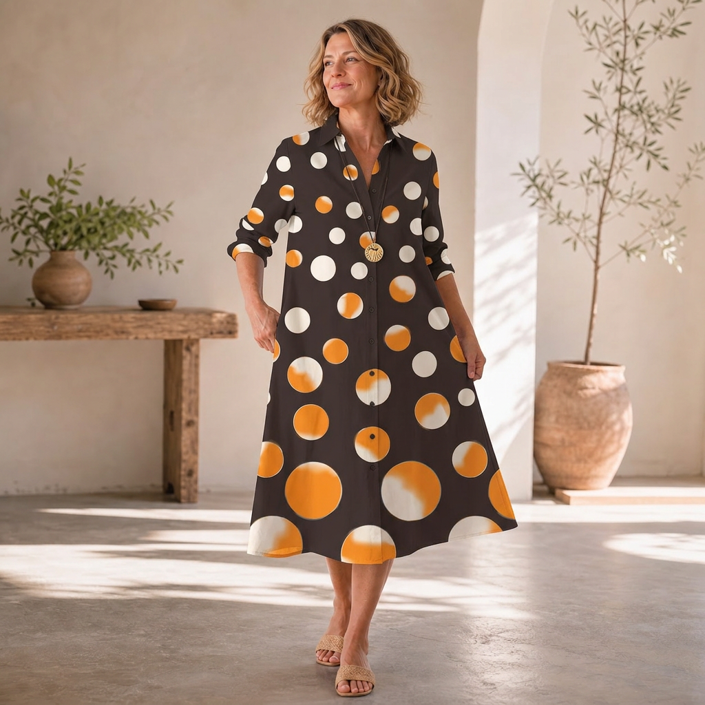 Agnese Lambruschini™ Elegant Midi Dress for Effortless Style