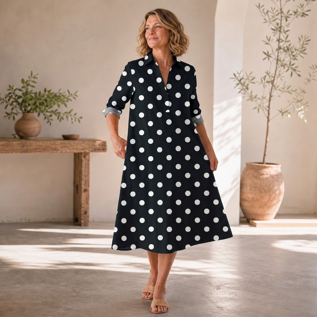 Agnese Lambruschini™ Elegant Midi Dress for Effortless Style