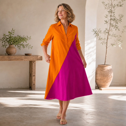 Agnese Lambruschini™ Elegant Midi Dress for Effortless Style