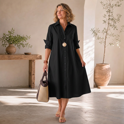 Agnese Lambruschini™ Elegant Midi Dress for Effortless Style
